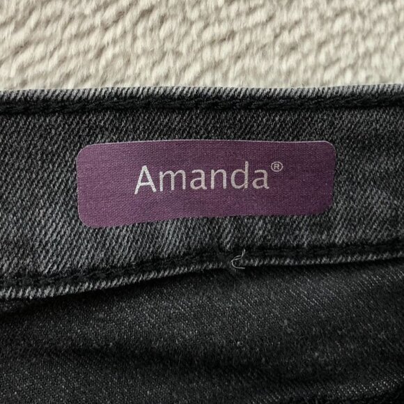 Gloria Vanderbilt Womens Amanda Jeans Size 12S Black Denim Straight Leg Classic - Picture 8 of 14
